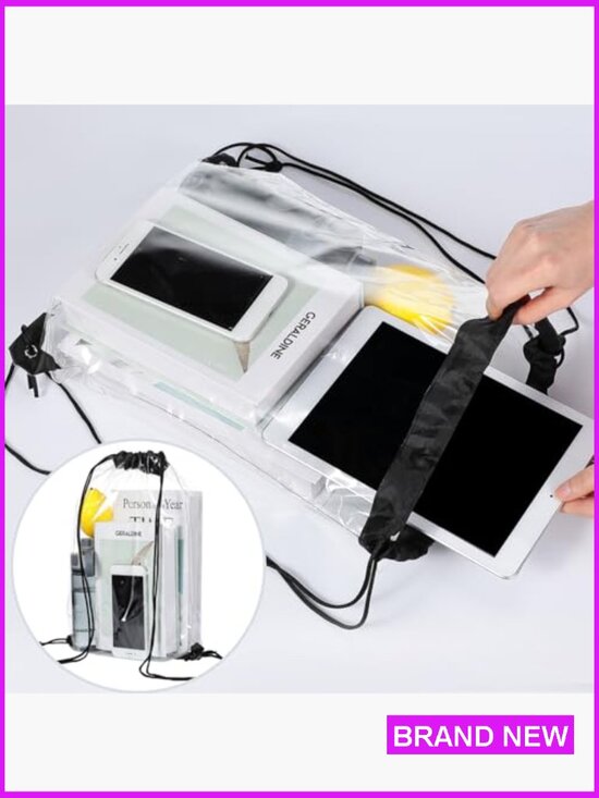 Clear PVC Drawstring Backpack Transparent Stadium Bag Waterproof Sport Event main image 5